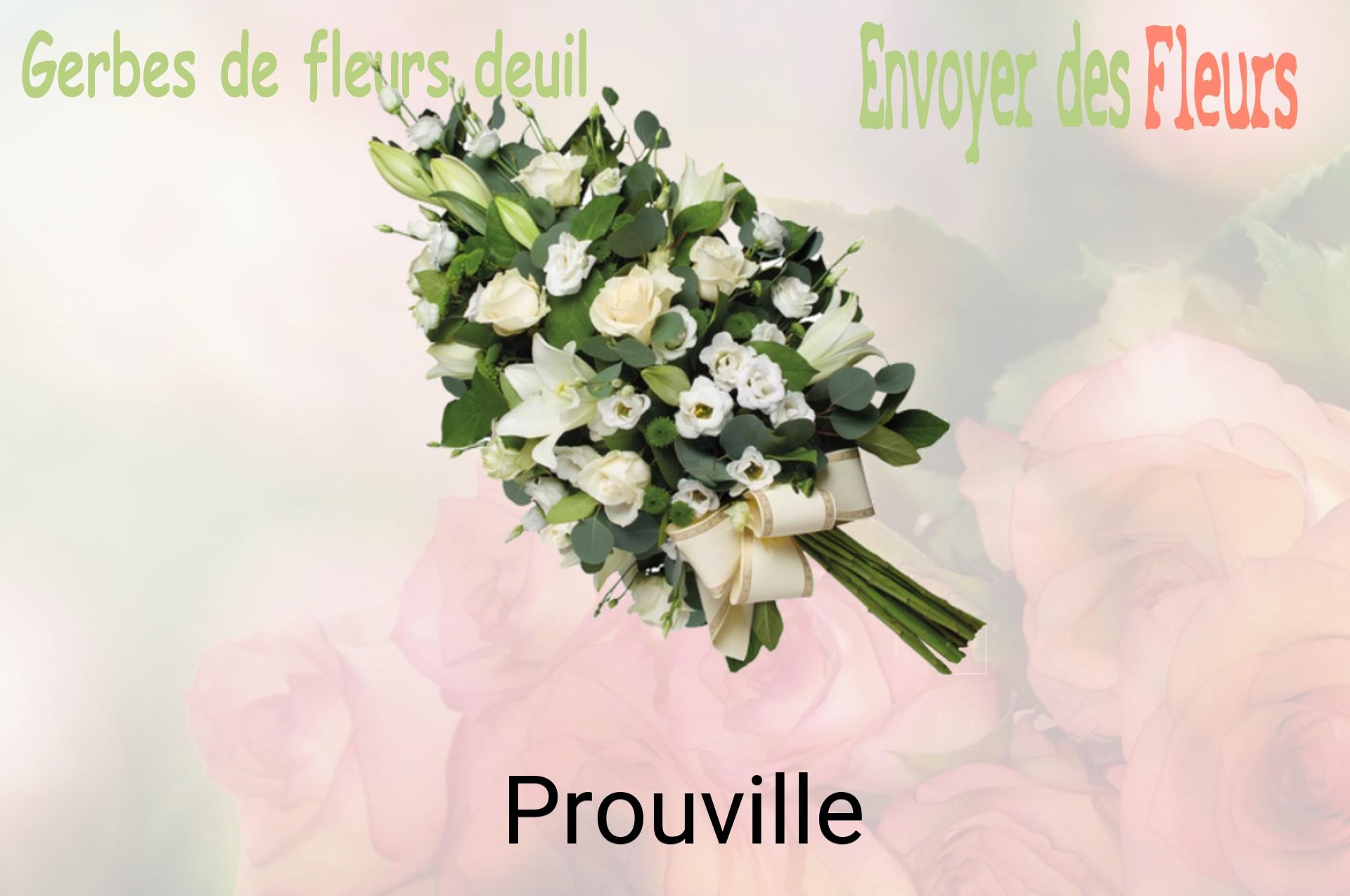 Gerbe de fleurs de deuil livrée à Prouville